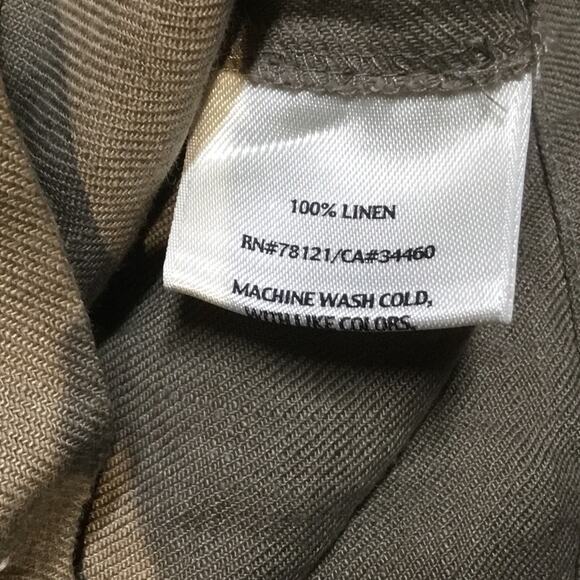 Linen Cropped Capri Pants - Picture 2 of 6